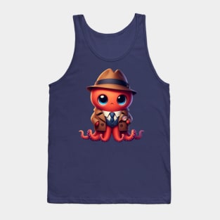 Cute Octopus Detective Tank Top